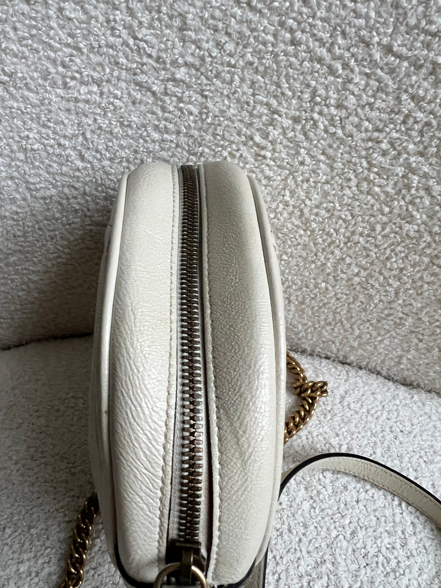 Gucci GG Round White Marmont Small Shoulder Bag (RRP £1,090)