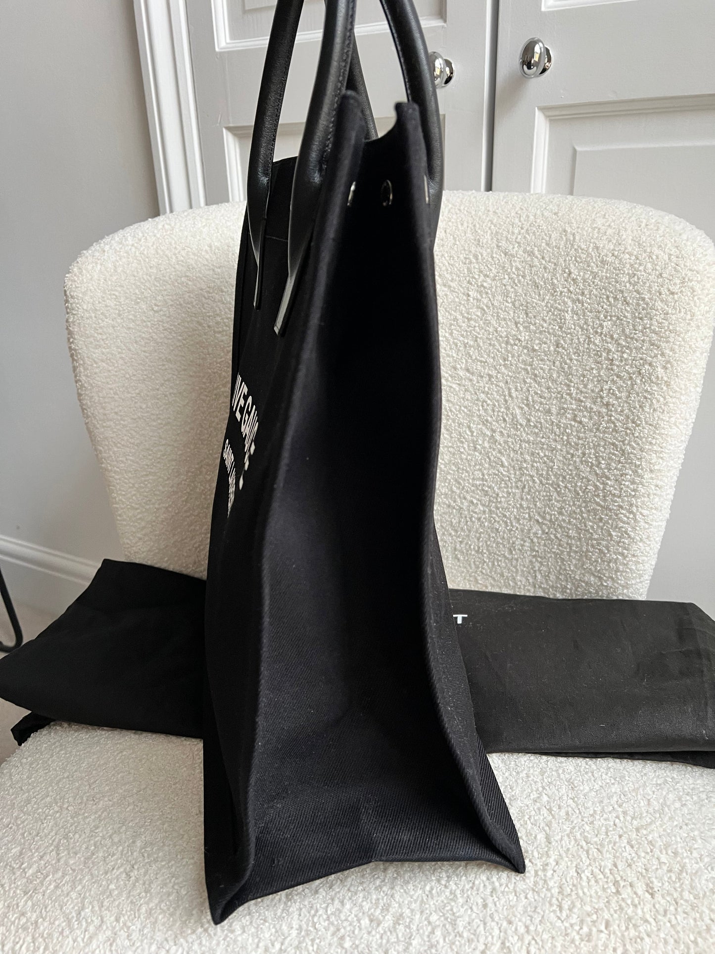 Yves Saint Laurent Rive Gauche NS Tote in Canvas and Printed Leather (RRP £1380)