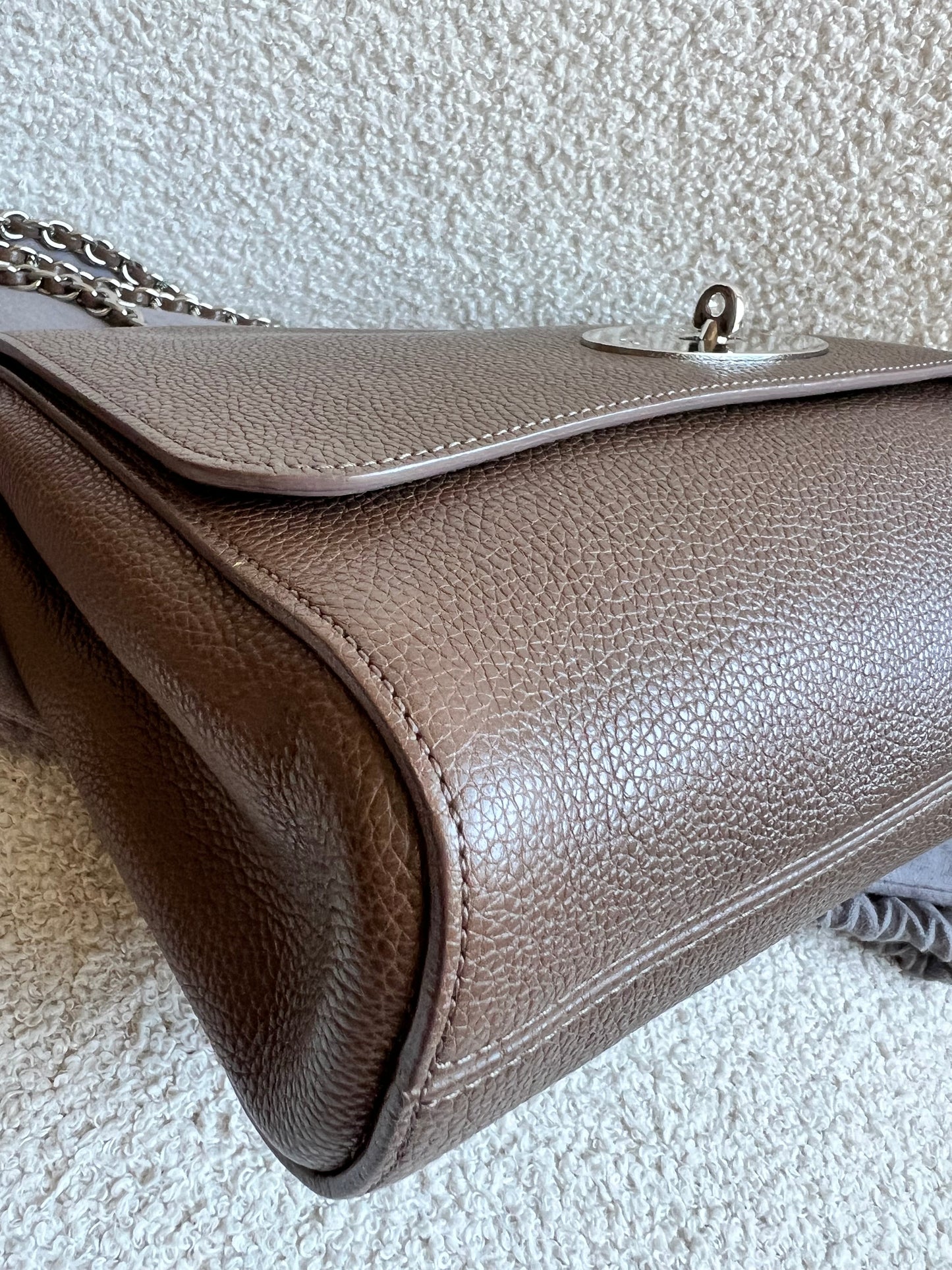 Mulberry Taupe Medium Lily with Silver Hardware (RRP £1095)