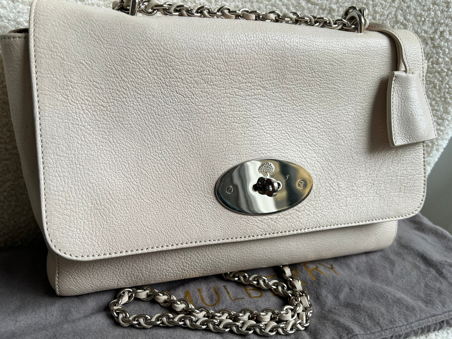 Mulberry White Medium Lily with Silver Hardware (RRP £1095)