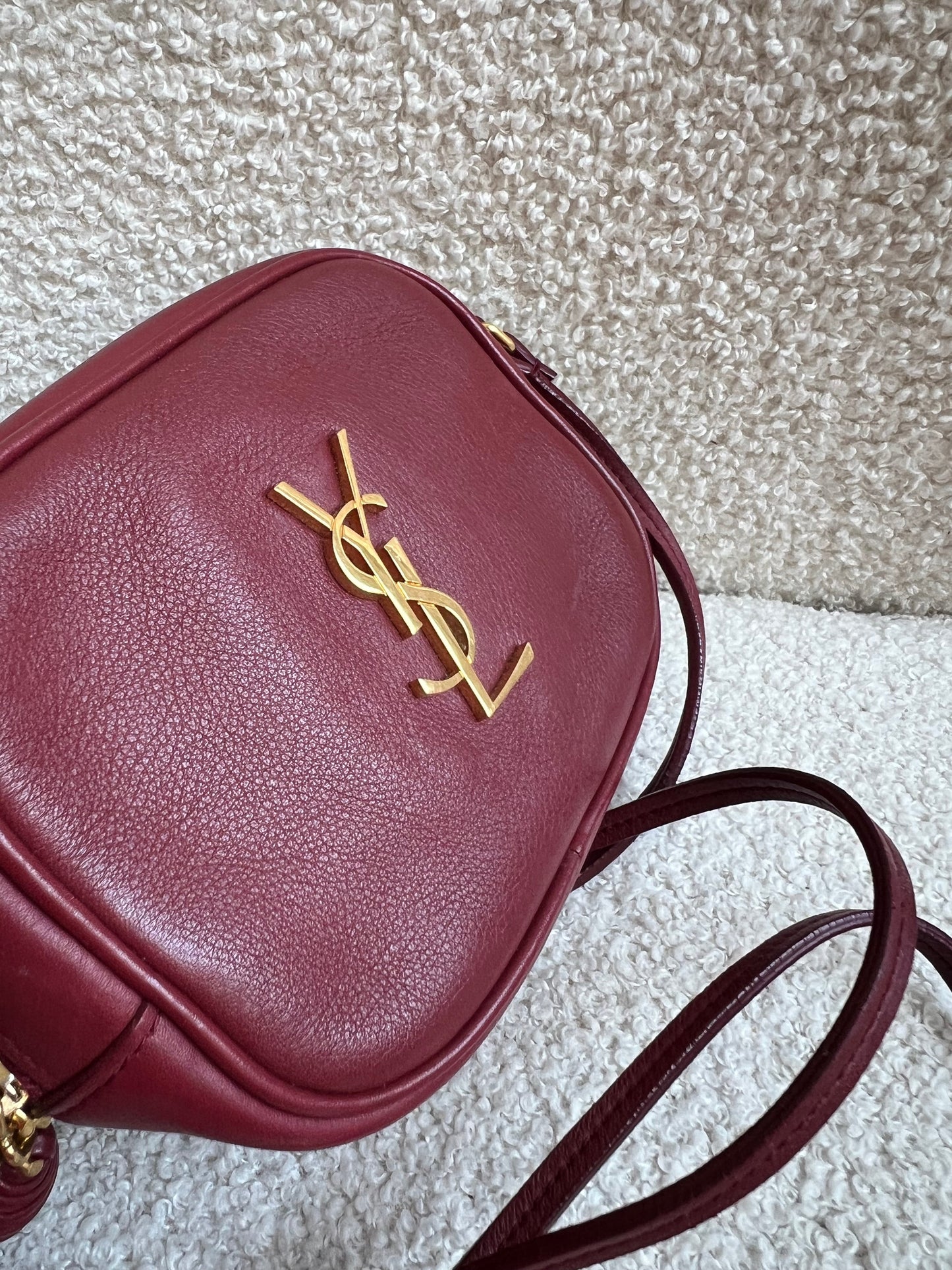 Yves Saint Laurent (YSL) Burgundy Blogger Camera Bag