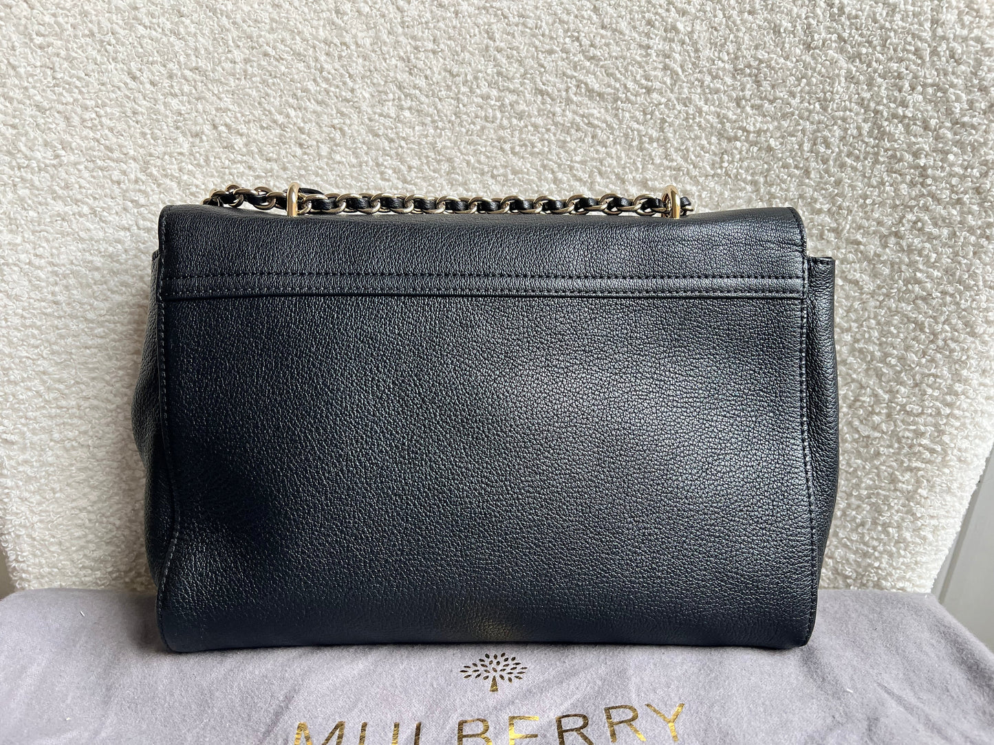 Mulberry Black Medium Lily with Gold Hardware (RRP £1195)