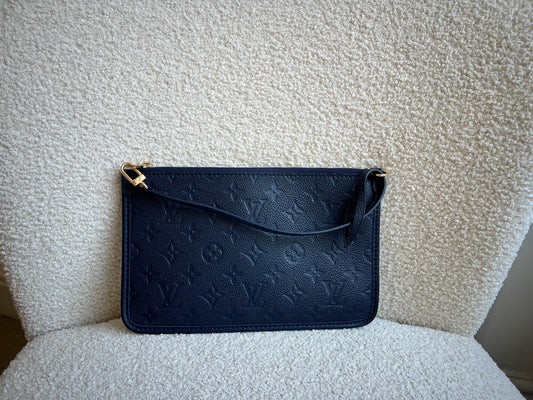 Louis Vuitton Pouch (from Carryall) Navy Empreinte