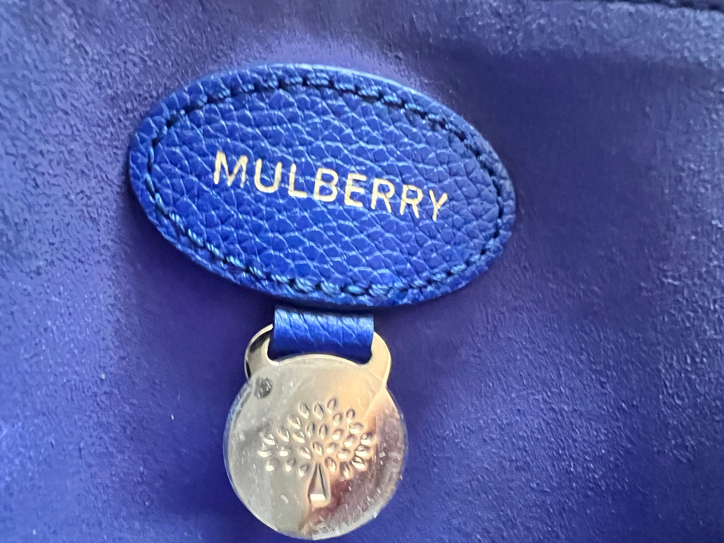 Mulberry Neon Blue Bayswater Satchel (RRP £995)