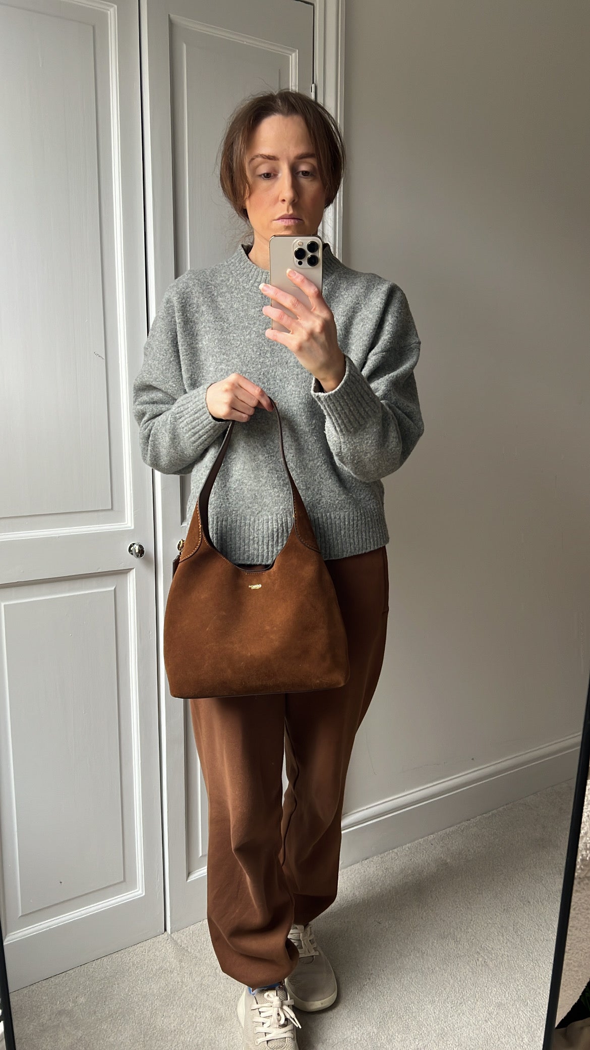 Coach Brown Suede Brooklyn 28 Shoulder Bag (RRP £350)