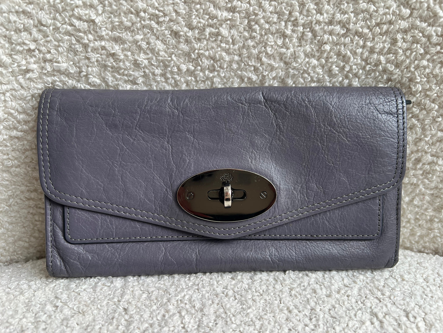 Mulberry Foggy Grey Alexa Postmans Lock Wallet