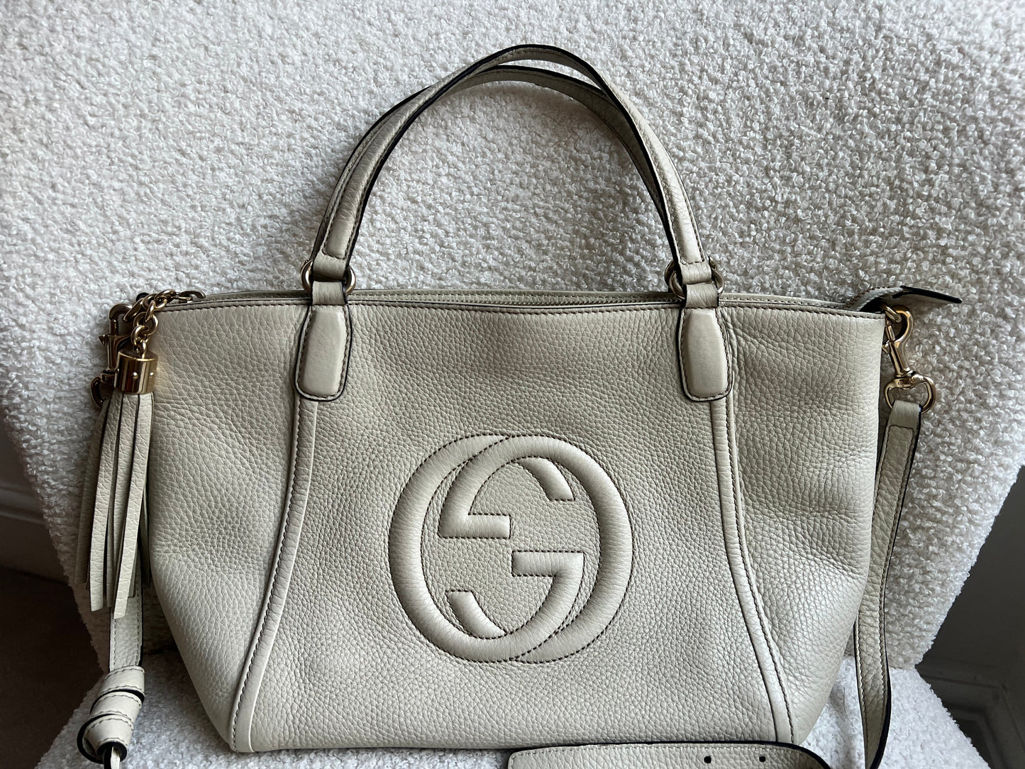Gucci Soho Tote in Eggshell