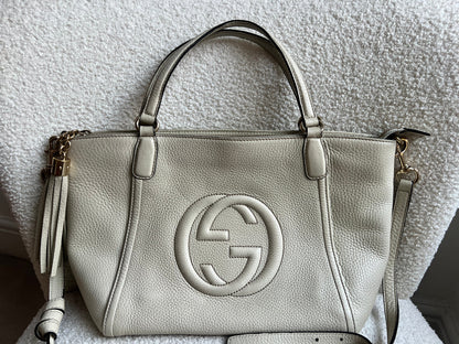 Gucci Soho Tote in Eggshell
