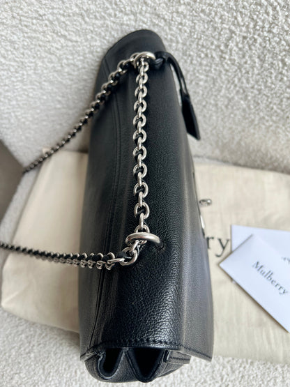 Mulberry Black Medium Lily with Silver Hardware (RRP £1095)
