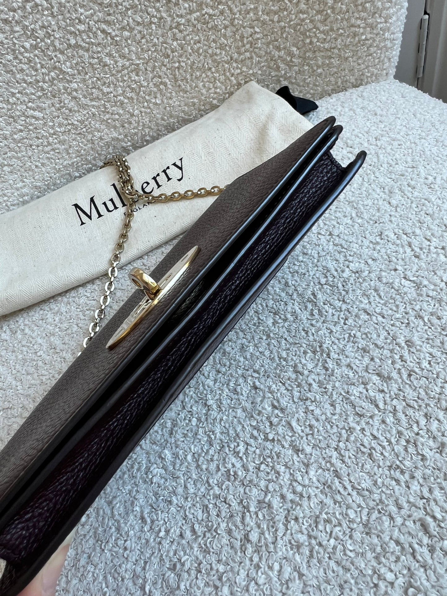 Mulberry Oxblood Bayswater Clutch (RRP £495)
