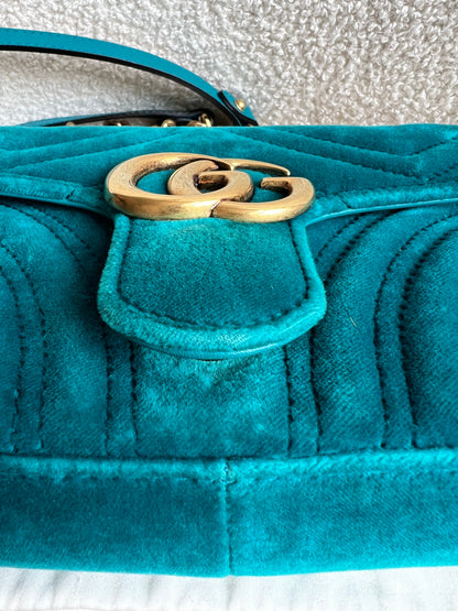 Gucci GG Mini Velvet Marmont Mini Shoulder Bag (RRP £1295)