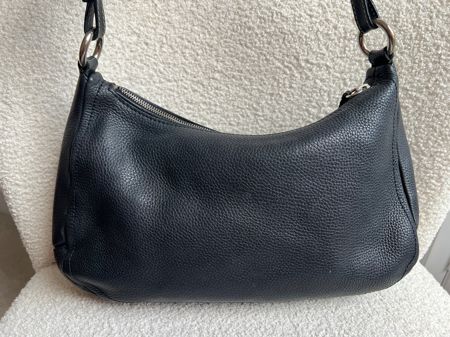 Prada Belted Zip Shoulder Bag Vitello Daino