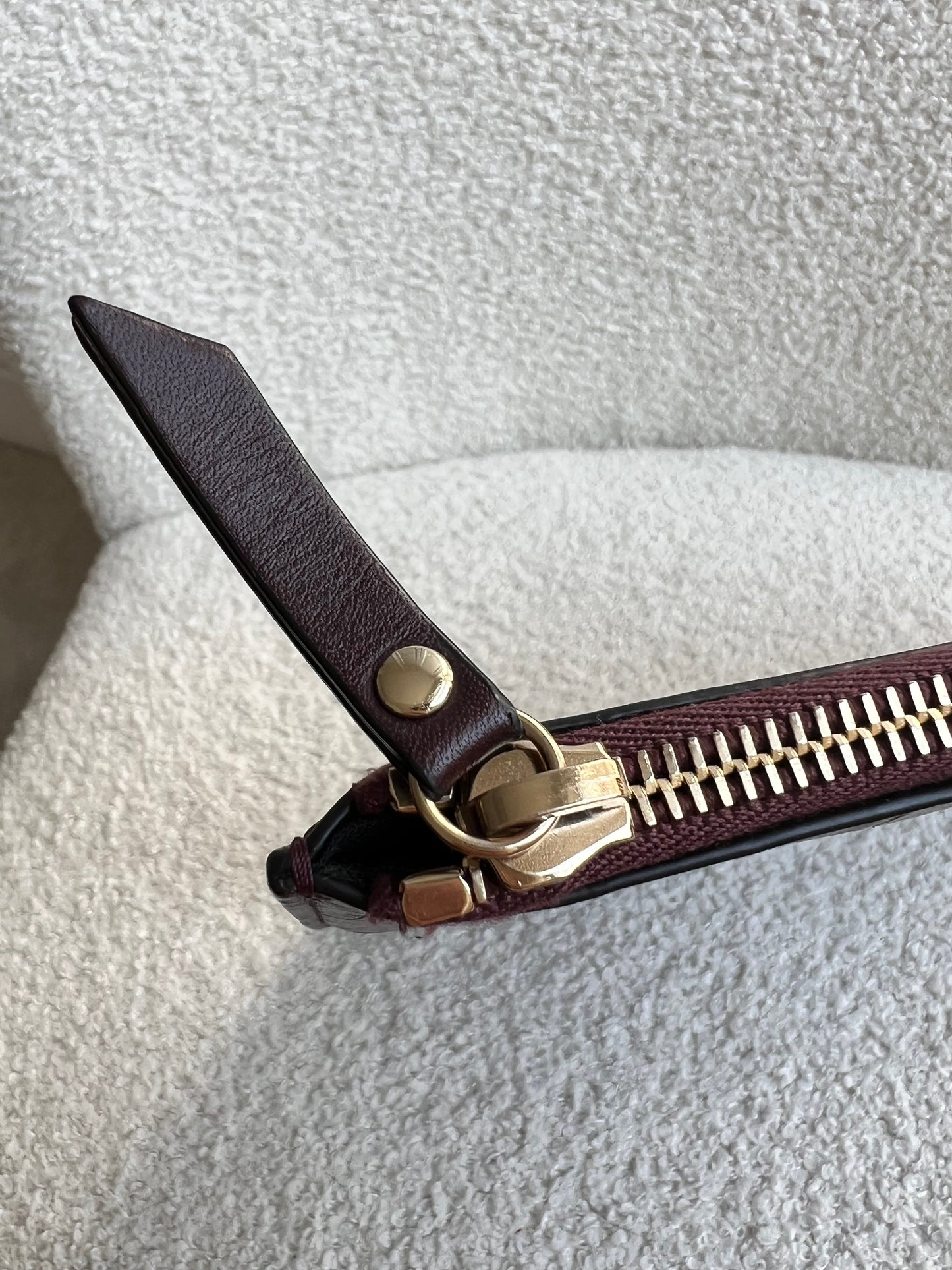 Mulberry Oxblood Embossed Croc Tech Pouch (£295)