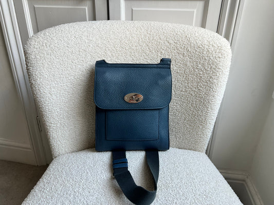 Mulberry Medium Deep Sea Blue Antony (RRP £695)