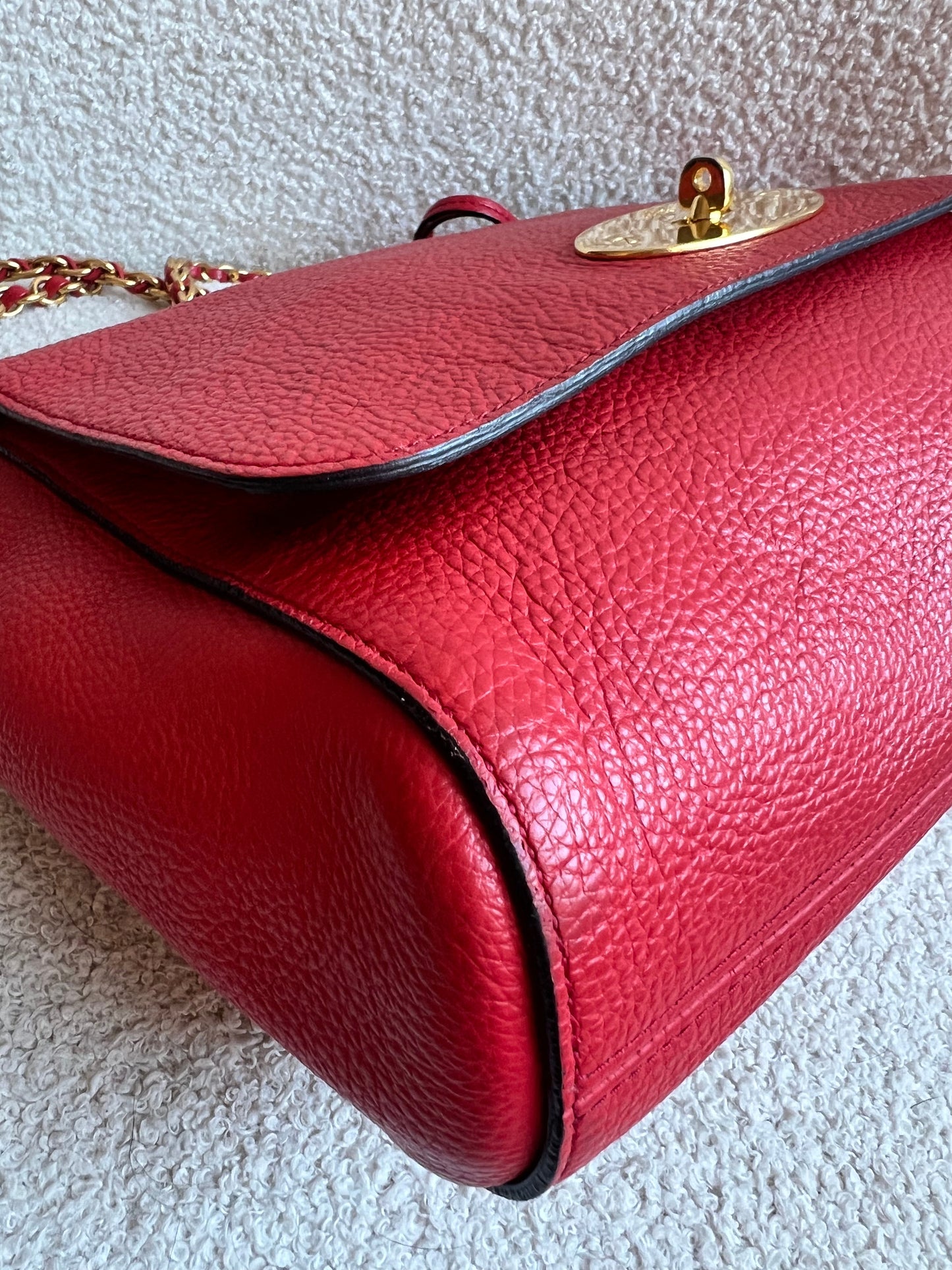 Mulberry Lipstick Red Medium Lily with Gold Hardware (RRP £1095)