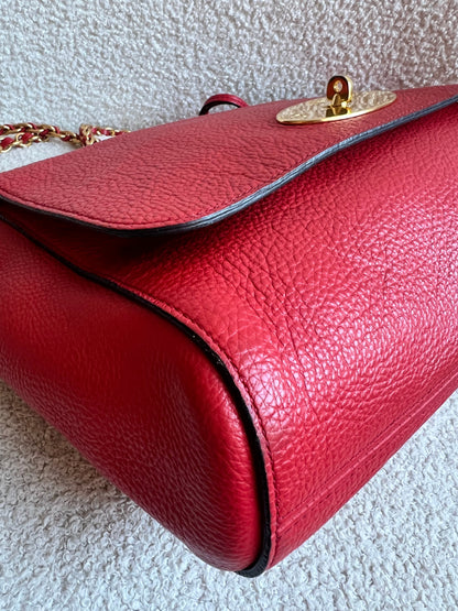 Mulberry Lipstick Red Medium Lily with Gold Hardware (RRP £1095)