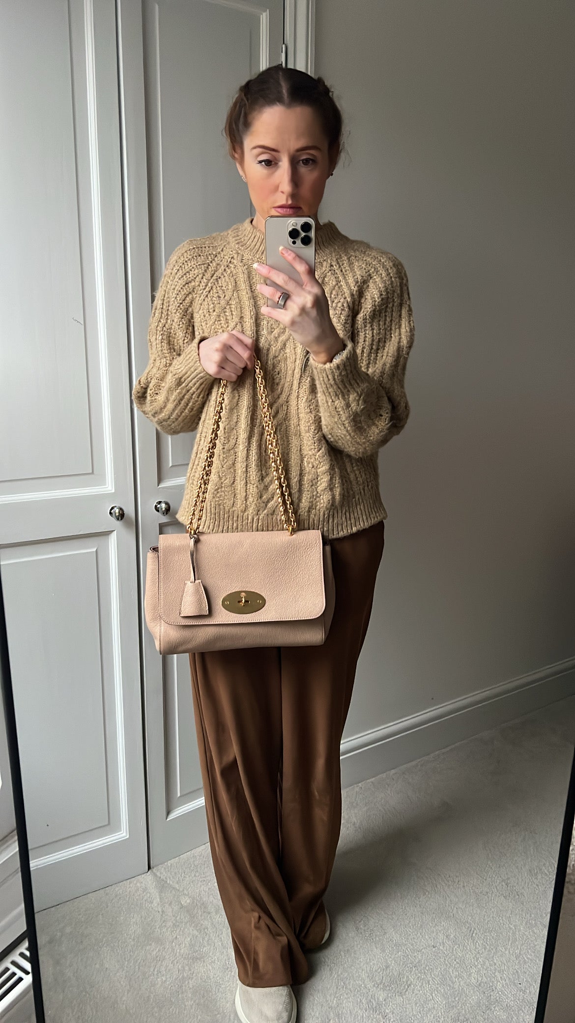 Mulberry Rosewater Medium Lily with Gold Hardware (RRP £1095)