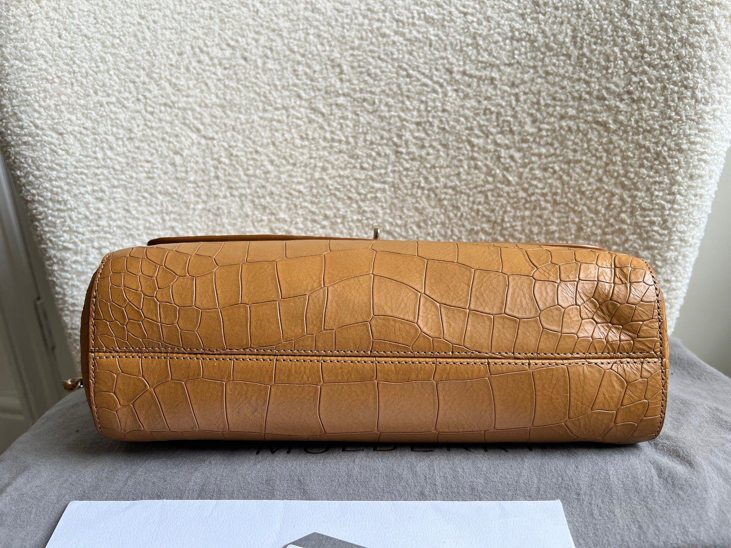 Mulberry Biscuit Brown Croc Medium Lily