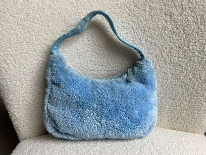 Prada Blue Re-edition 2000 Terry Cloth Shoulder Bag