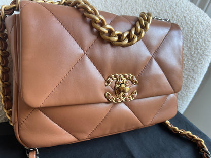Chanel Small 19 in Caramel Lambskin (RRP £5,590)