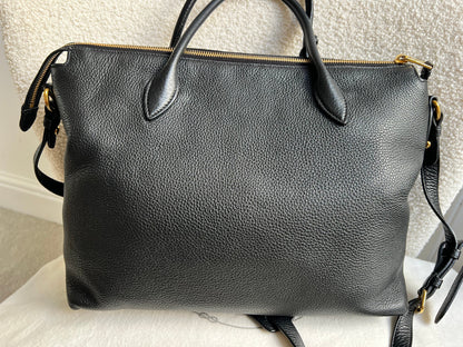 Prada Black Vitello Daino Shoulder Bag