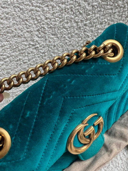 Gucci GG Mini Velvet Marmont Mini Shoulder Bag (RRP £1295)