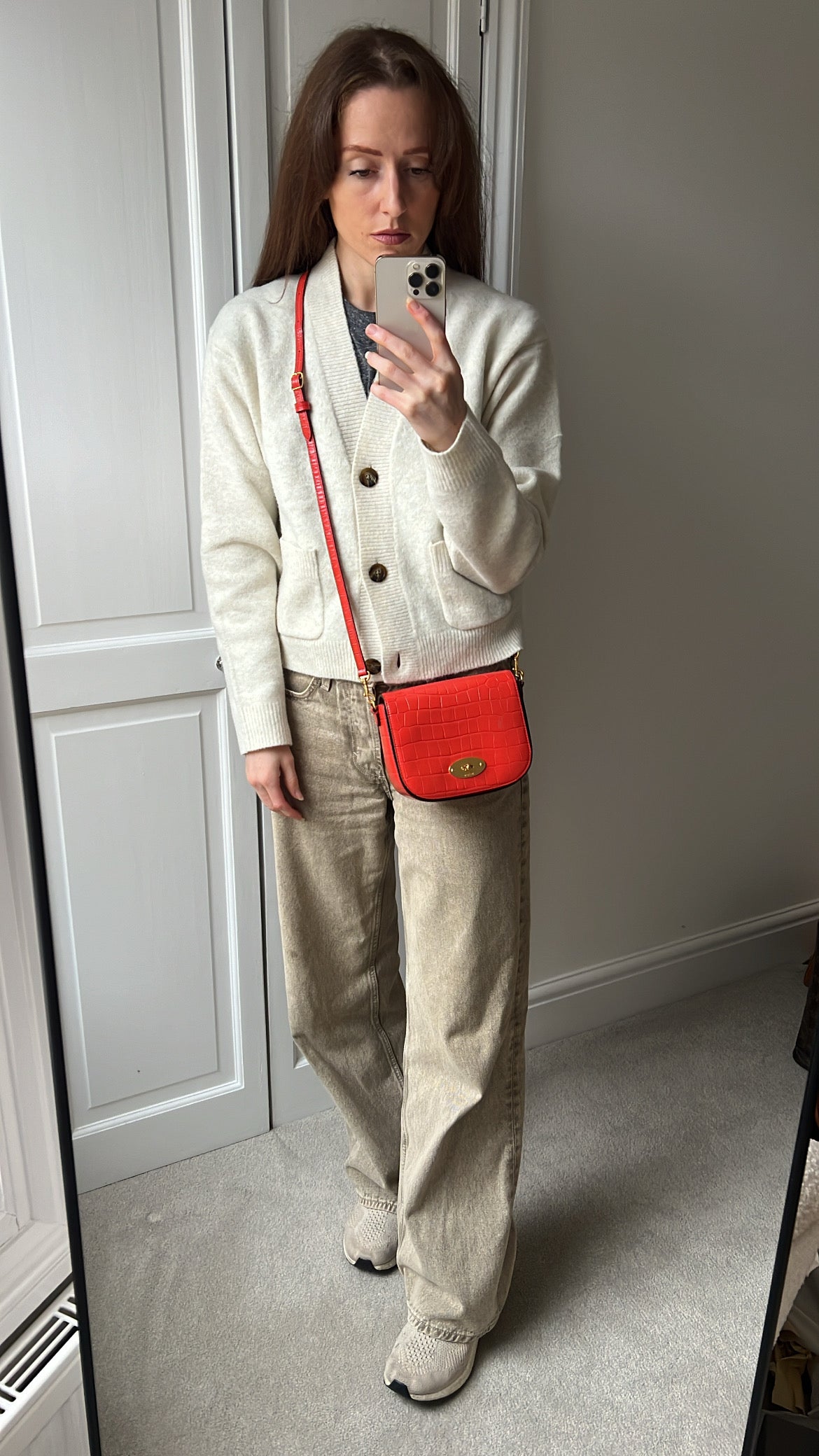 Mulberry Red Croc Small Darley Satchel  (RRP £599)