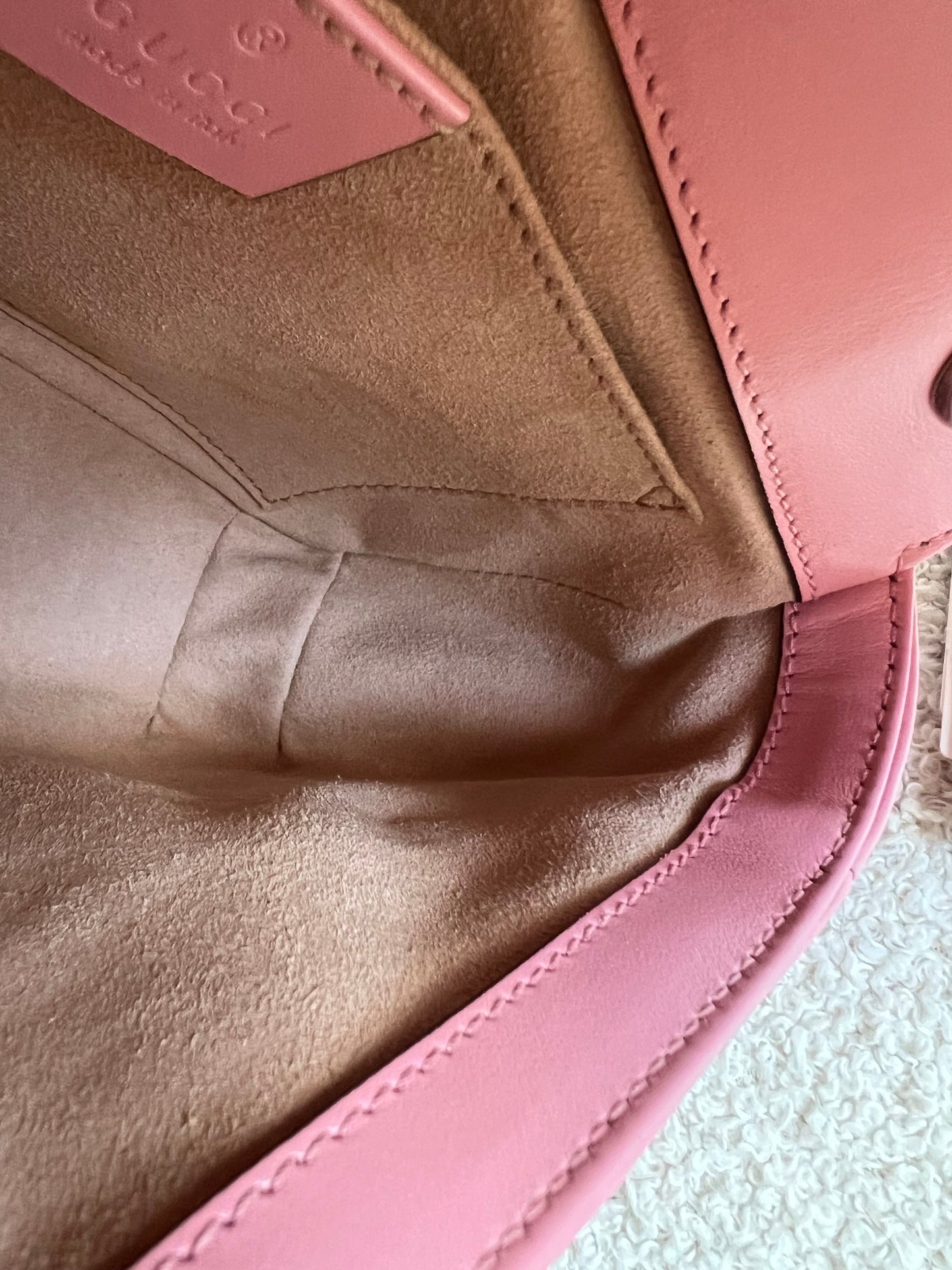 Gucci GG Pale Pink Marmont Mini Shoulder Bag (RRP £1,890)