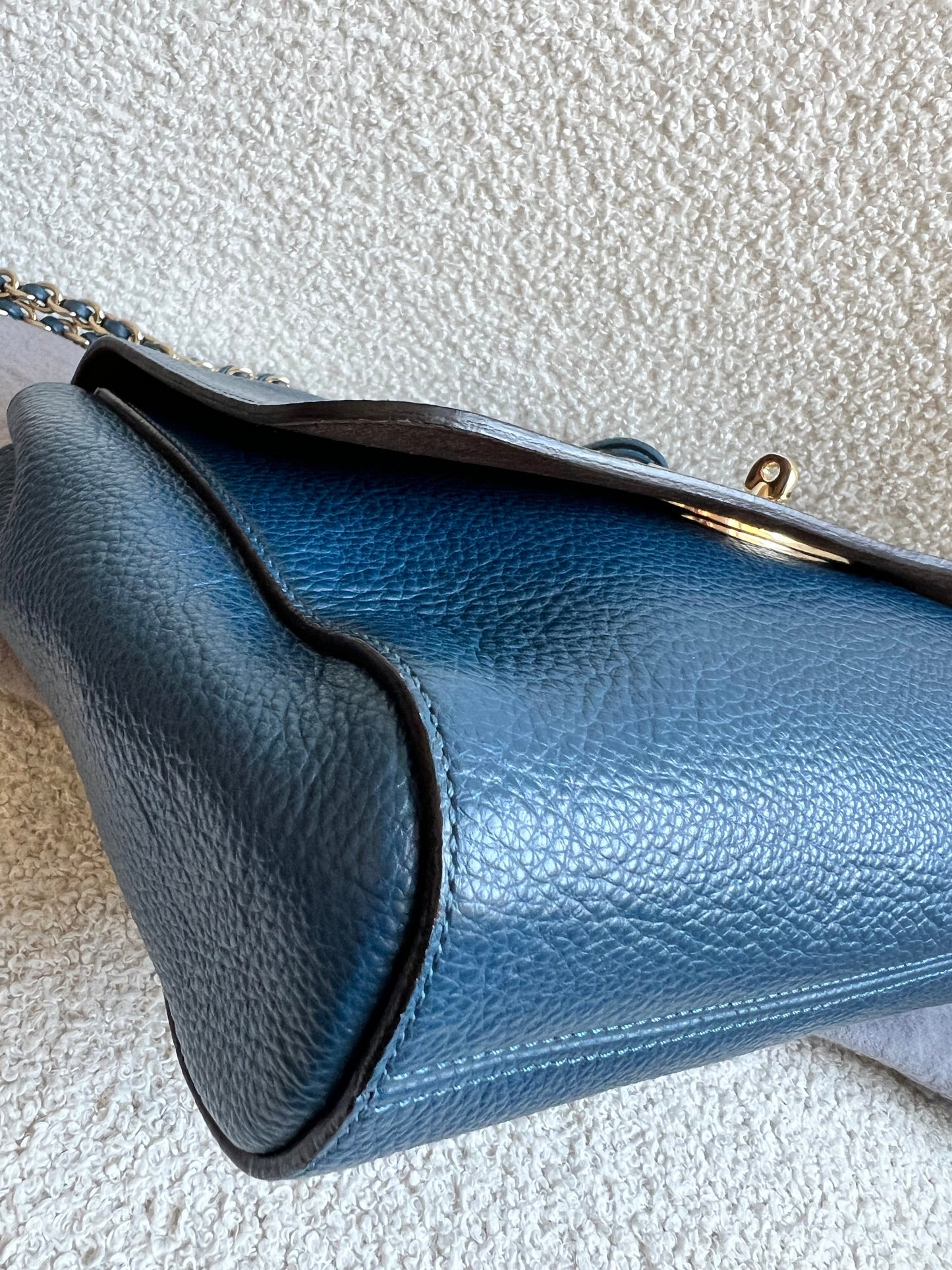 Mulberry Deep Sea Blue Medium Lily with Gold Hardware (RRP £1050)