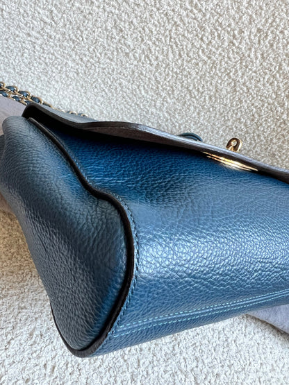 Mulberry Deep Sea Blue Medium Lily with Gold Hardware (RRP £1050)