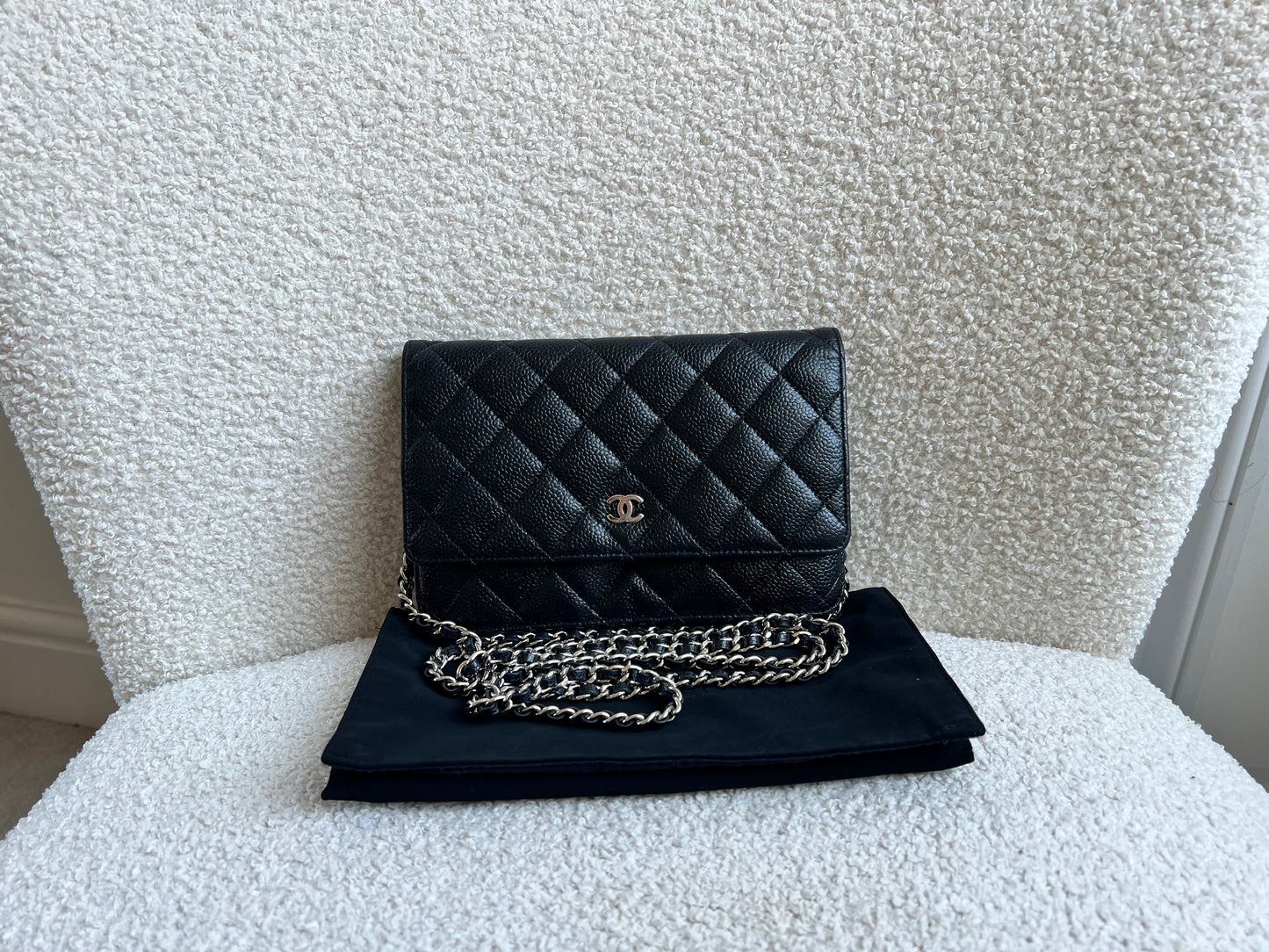 Chanel Wallet on Chain in Black Caviar Silver Hardware (RRP £2,930)