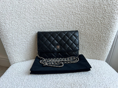 Chanel Wallet on Chain in Black Caviar Silver Hardware (RRP £2,930)
