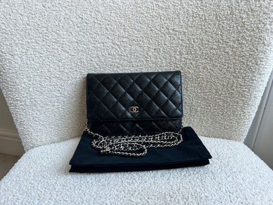 Chanel Wallet on Chain in Black Caviar Silver Hardware (RRP £2,930)