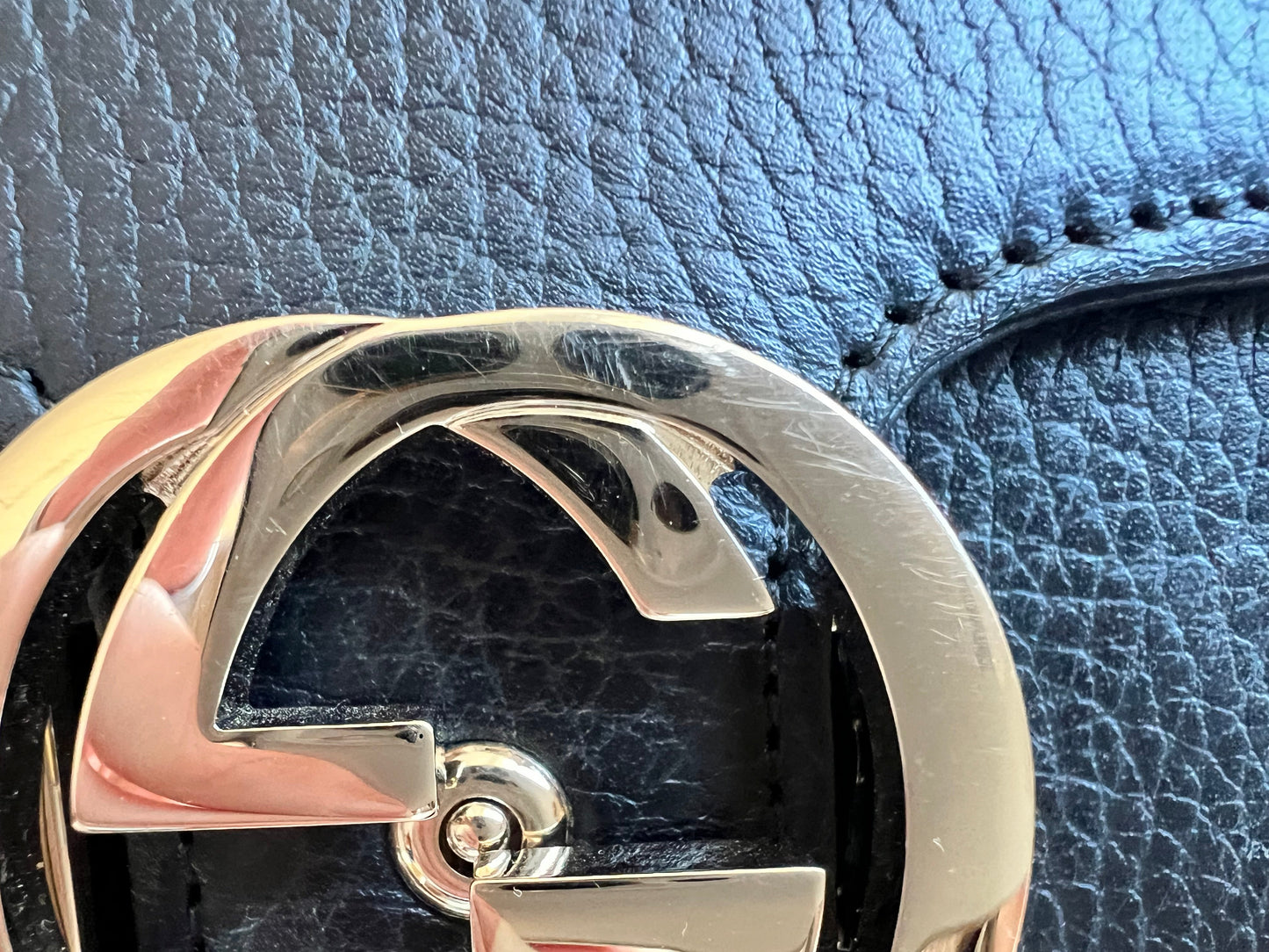 Gucci Interlocking GG Black Small Shoulder Bag
