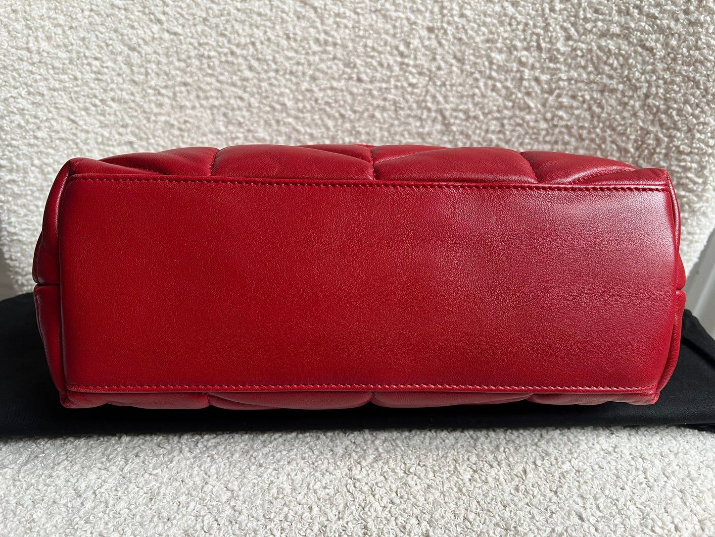 Yves Saint Laurent (YSL) Small Puffer in Red Quilted Lambskin (RRP £2,415)