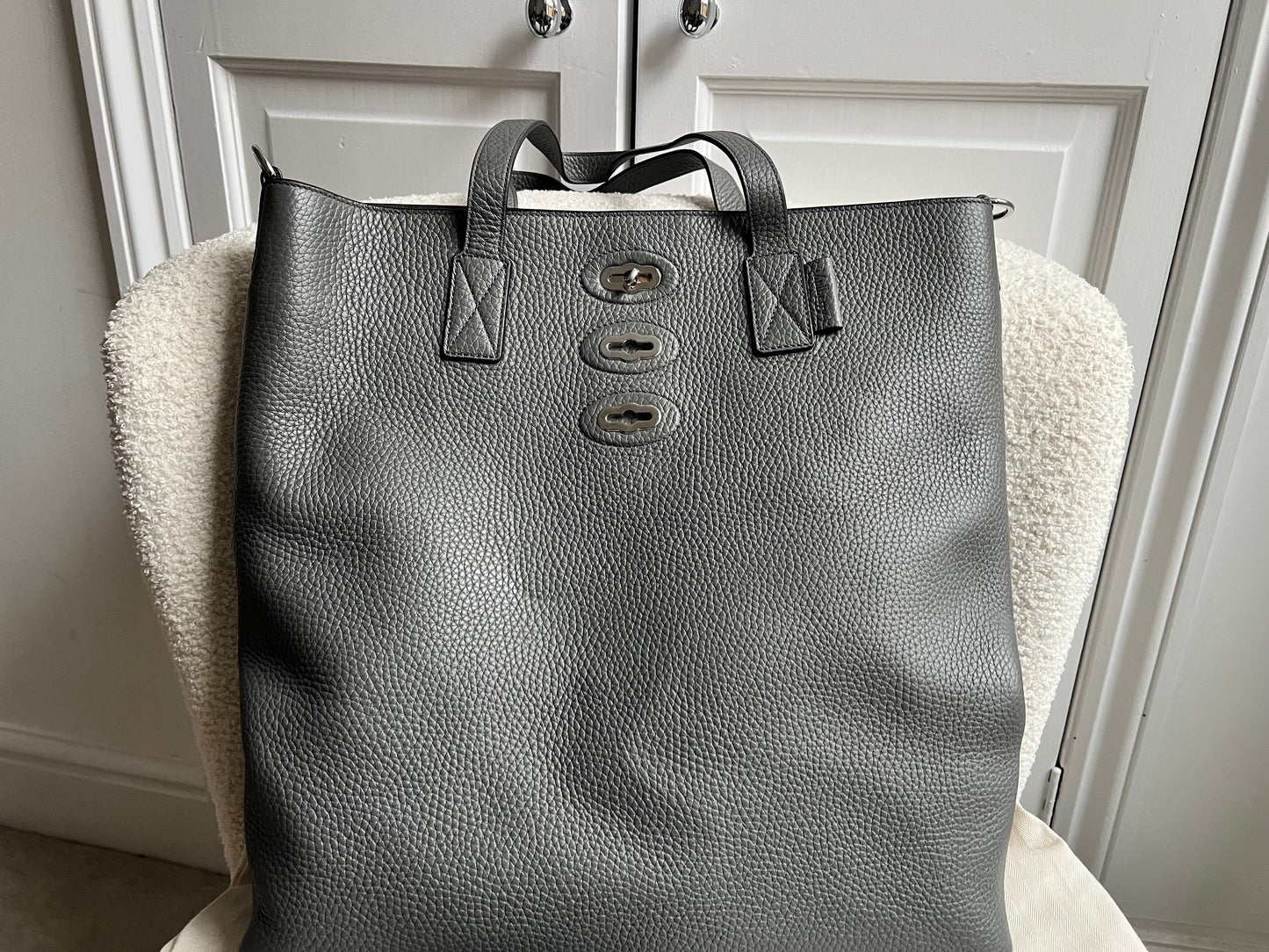 Mulberry Brynmore Tote in Charcoal Grey heavy grain