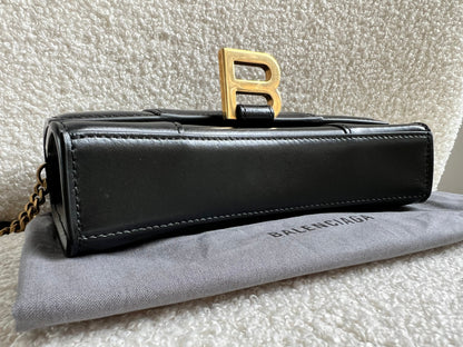 Balenciaga Black Hourglass Wallet on Chain (RRP £1190)