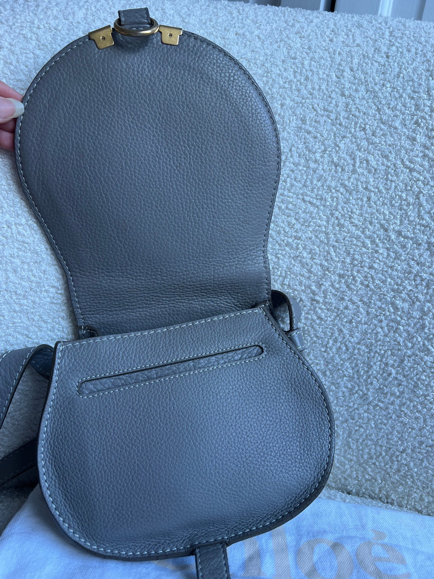 Chloe Small Cashmere Grey Marcie Saddle Bag (RRP £1050)
