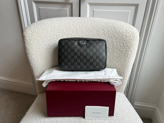 Gucci Grey / Black Supreme Toiletries Bag (RRP £575)