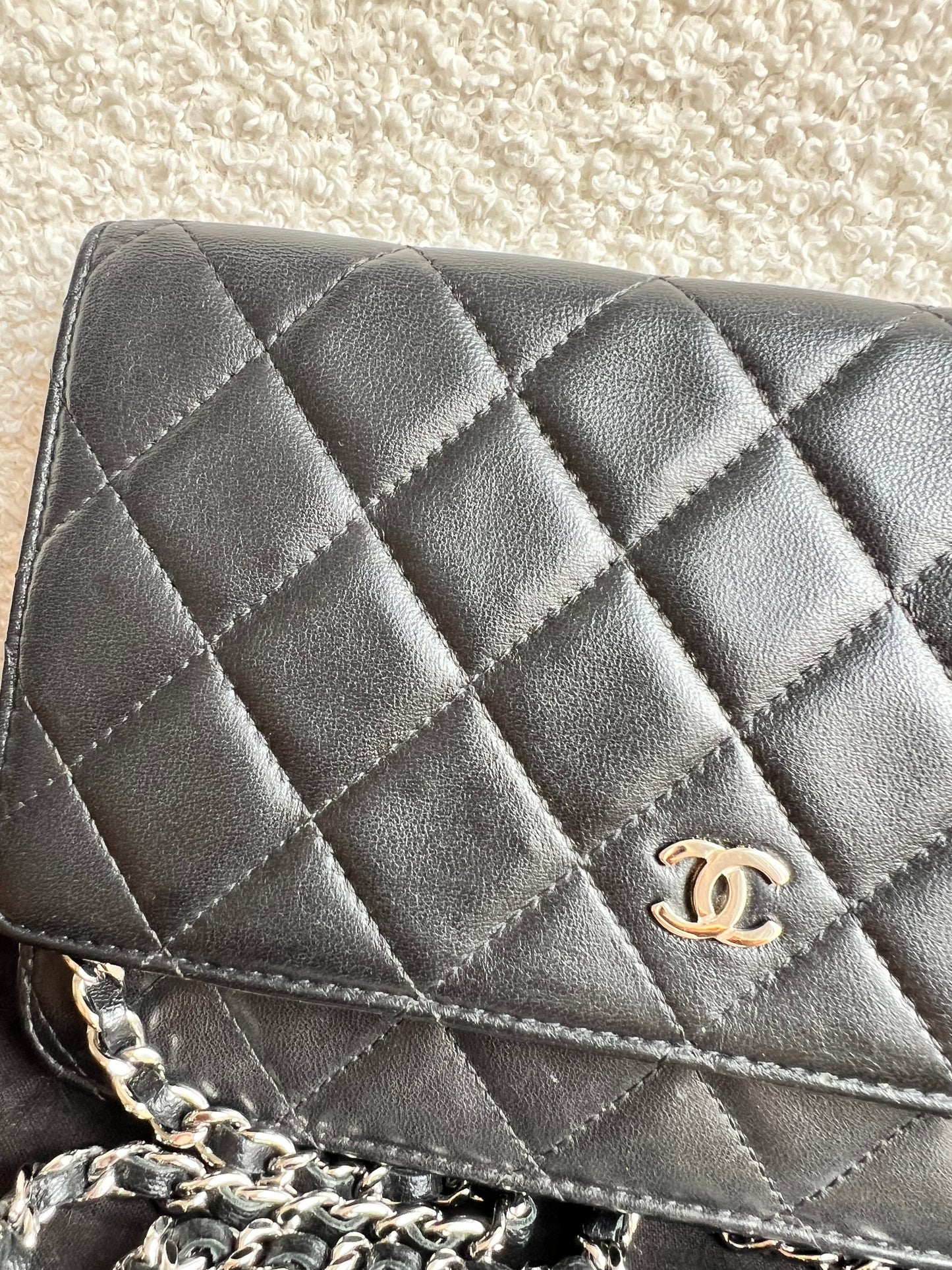 Chanel Wallet on Chain in Black Lambskin Silver Hardware (RRP £2,930)