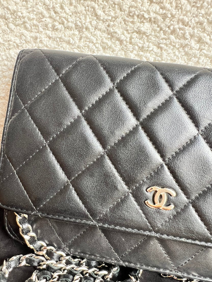 Chanel Wallet on Chain in Black Lambskin Silver Hardware (RRP £2,930)