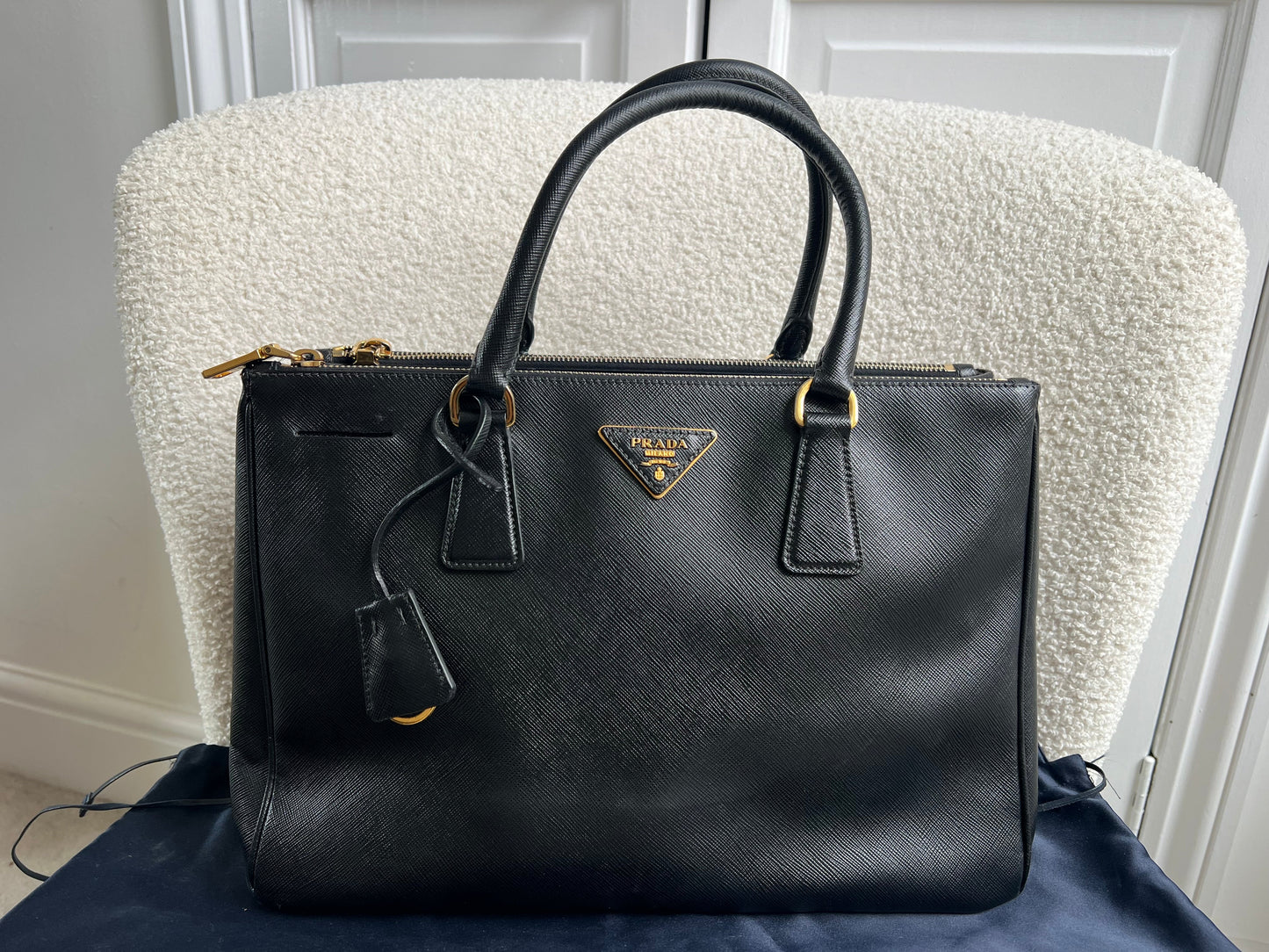 Prada Black Galleria Saffiano Tote