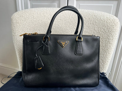 Prada Black Galleria Saffiano Tote