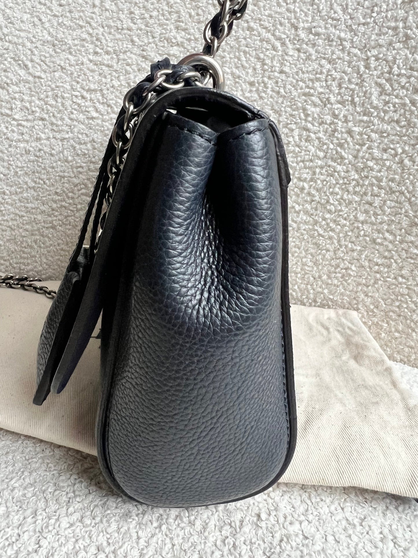 Mulberry Midnight Regular Lily with Silver Hardware (RRP £1095)