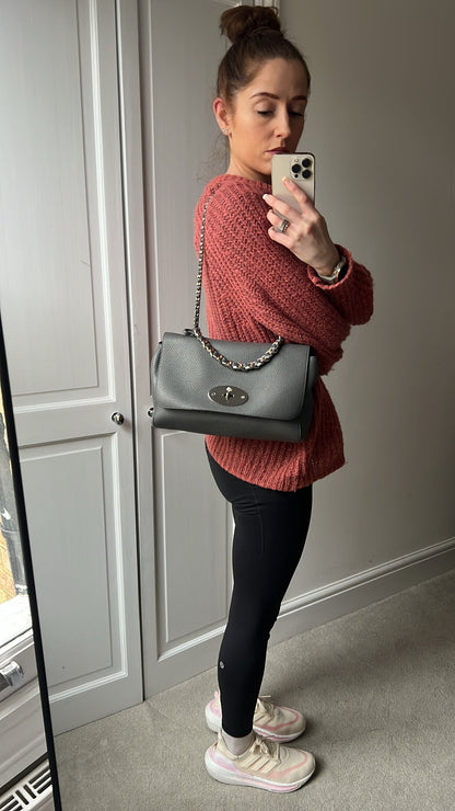 Mulberry Charcoal Grey Medium Top Handle Lily (RRP £1075)
