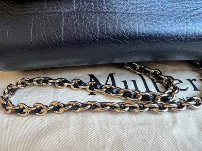 Mulberry Midnight Croc Medium Lily with Gold Hardware