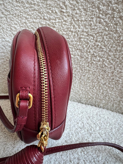Yves Saint Laurent (YSL) Burgundy Blogger Camera Bag