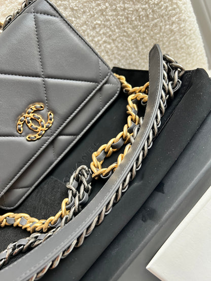Chanel Grey 19 Wallet on Chain