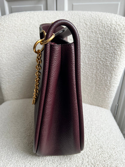 Mulberry Large Leighton in Oxblood with Gold Hardware (RRP £1,095)