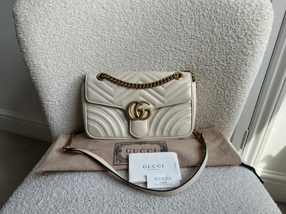 Gucci GG White Marmont Small Shoulder Bag (RRP £1890)
